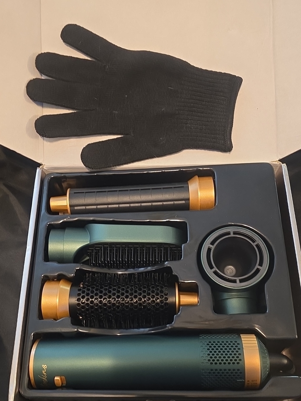 Green & Gold 5 In 1 Atopskins Hair Tool